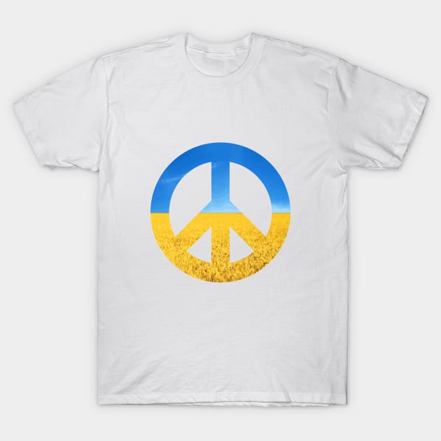 NO WAR. PEACE FOR UKRAINE. No war in Ukraine. Pacifica. Pray for Ukraine. The sign of pacifica. T-Shirt by Dmitry_Buldakov